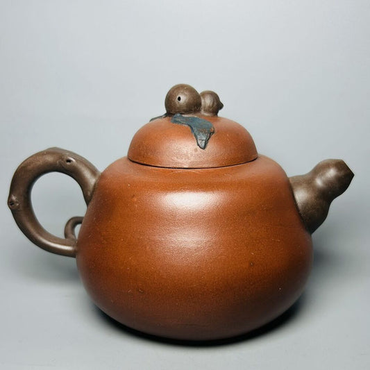 Vintage Chinese Yixing Purple Clay Teapot Zisha Ceremony Exquisite Gourd Teaware