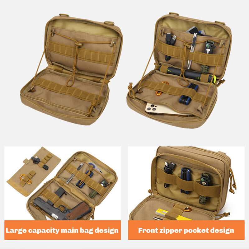 Waterproof Tactical Pouch Molle EDC EMT Outdoor Map Storage Bag Waist Bags