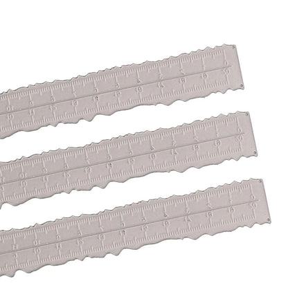 Paper Tearing Ruler 3Pcs Carbon Steel DIY Template Irregular Edge Measuring Tool
