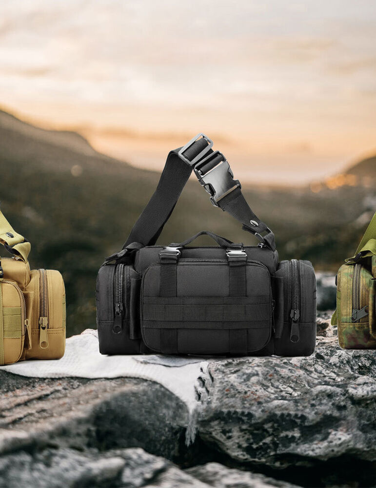 Men's Military Tactical Waist Bag Outdoor Camping Shoulder Chest Bag Fanny Pack