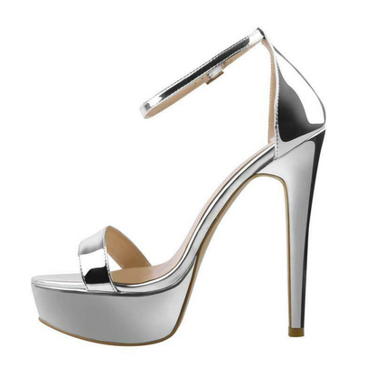 New Womens Sexy Ankle Strap Open Toe Platform Stilettos Sandals High Heels Shoes