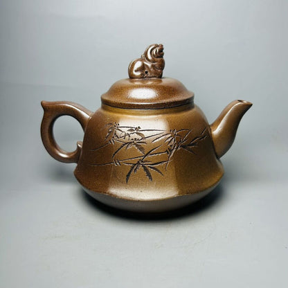 Chinese Yixing Purple Clay Teapot Tea Set Pot Zisha Ceramic Cute Decor Figurine