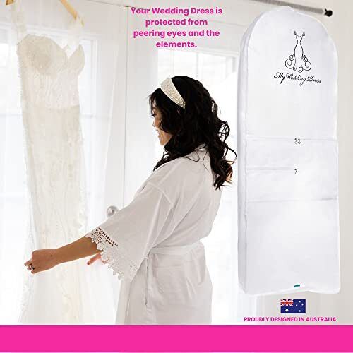 Garment Bag for Wedding Dress-Bridal Cover Your Long One_Size, White
