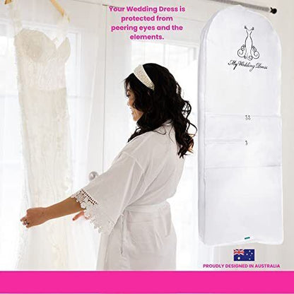 Garment Bag for Wedding Dress-Bridal Cover Your Long One_Size, White