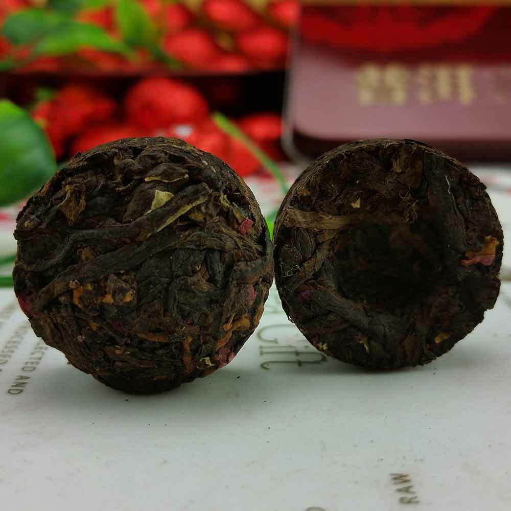 Yunnan Shu Pu er Puerh Gift Packing 2021/2022 yr Rose Mini Ripe Puerh Tuocha 75g