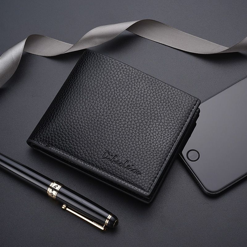 Synthetic Leather Billfold Wallet Short Slim Purse Credit Card Thin Bags Pouch