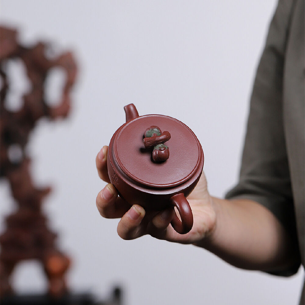 Handmade Tea Pot Marked Real Yixing Zisha Purple Clay Master Pot 180ml 9 Holes