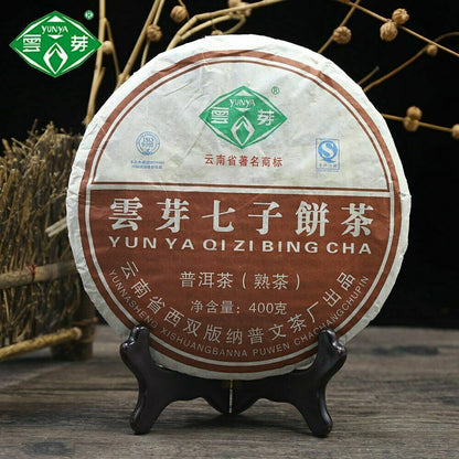 2014 Yunnan Shu Puer "Seven Yun Ya" Pu Wen YunYa Qizi Pu'er Pu-erh Ripe Tea 400g