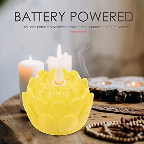 balacoo 6pcs Lotus Candle Light Flameless Buddha Candles Floating Tea Light...