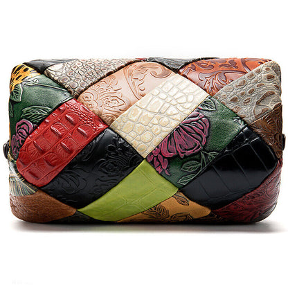 Designer Women'S Genuine Leather Multi-color Handbag Satchel Tote Shoulder Bags