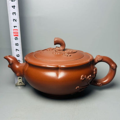 Vintage China Yixing Purple Clay Teapot Zisha Ceremony Fine Plum Blossom Teaware