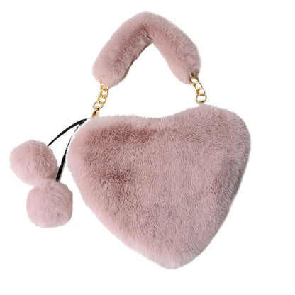 Winter Bag Women Faux Fur Totes Underarm Handbags Party Shoulder Bags