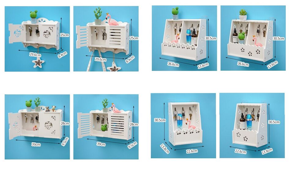 Key Holder Wood Box Organizer Mini Cabinet Frame Hanging Living Room Decorations