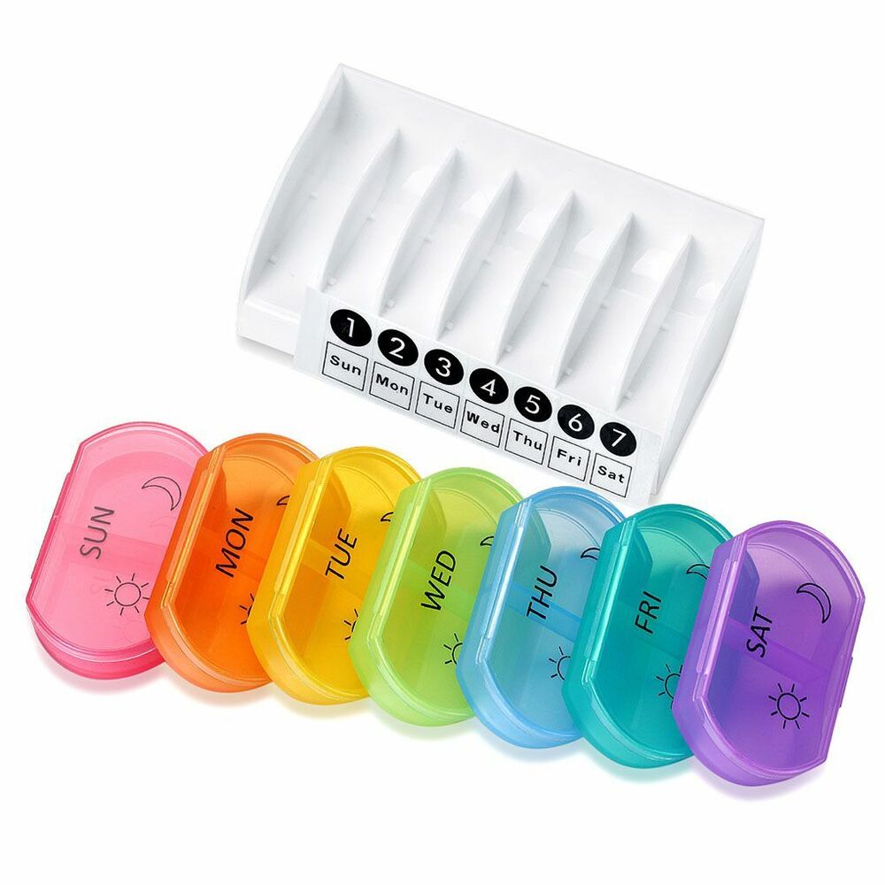 Plastic Holder Handy Travel Pill Case 7 Days Top Pill Holder Storage Organizer