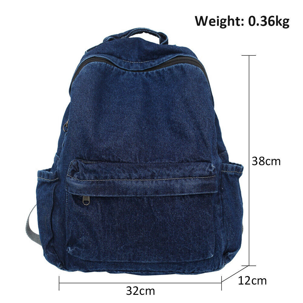 Women's Denim Shoulder Bag Gift Travel Satchel Handbags Vintage Jeans Backpack