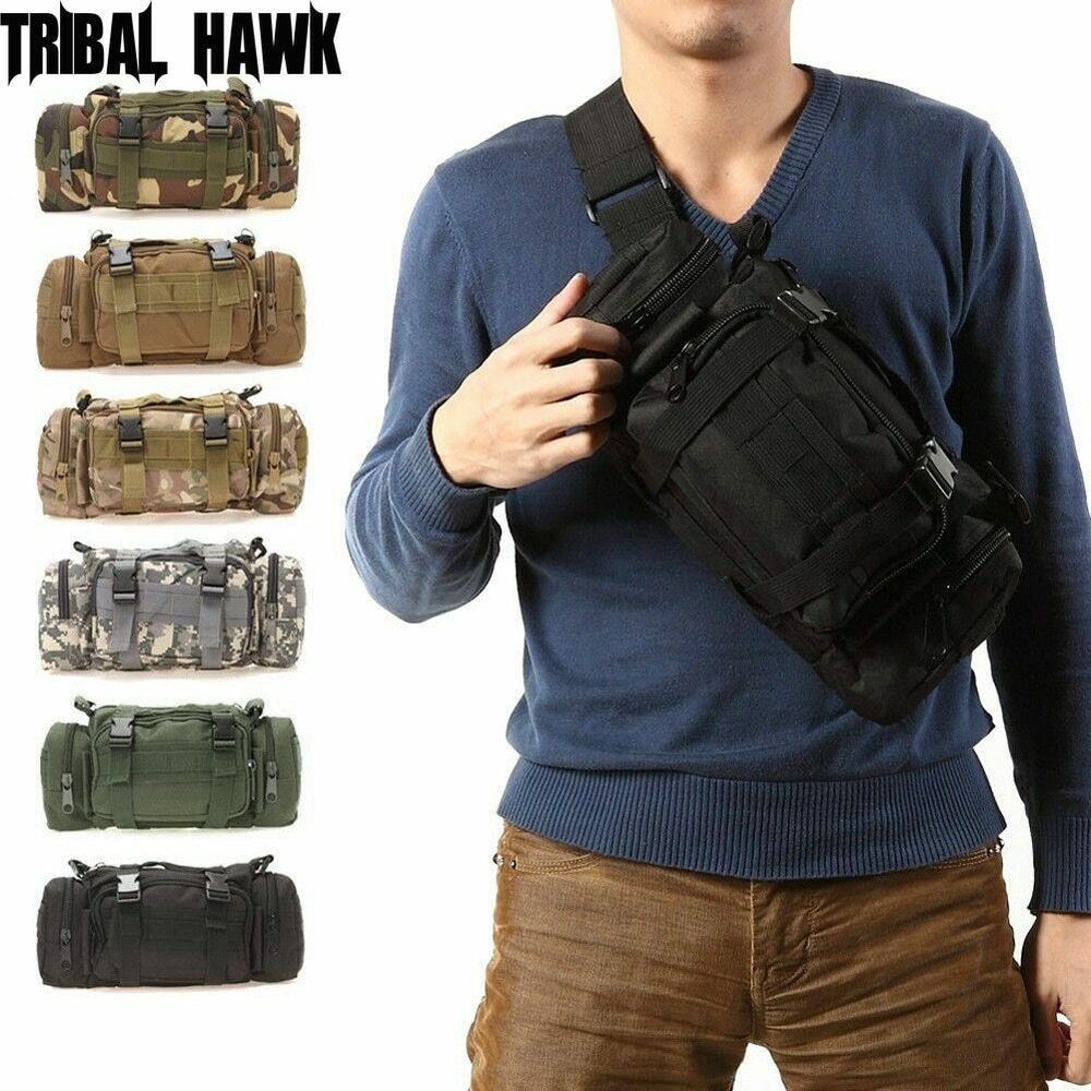 Waist Bag 6L Waterproof Oxford Shoulder Bag Military Tactical Camo Mochila Bolsa