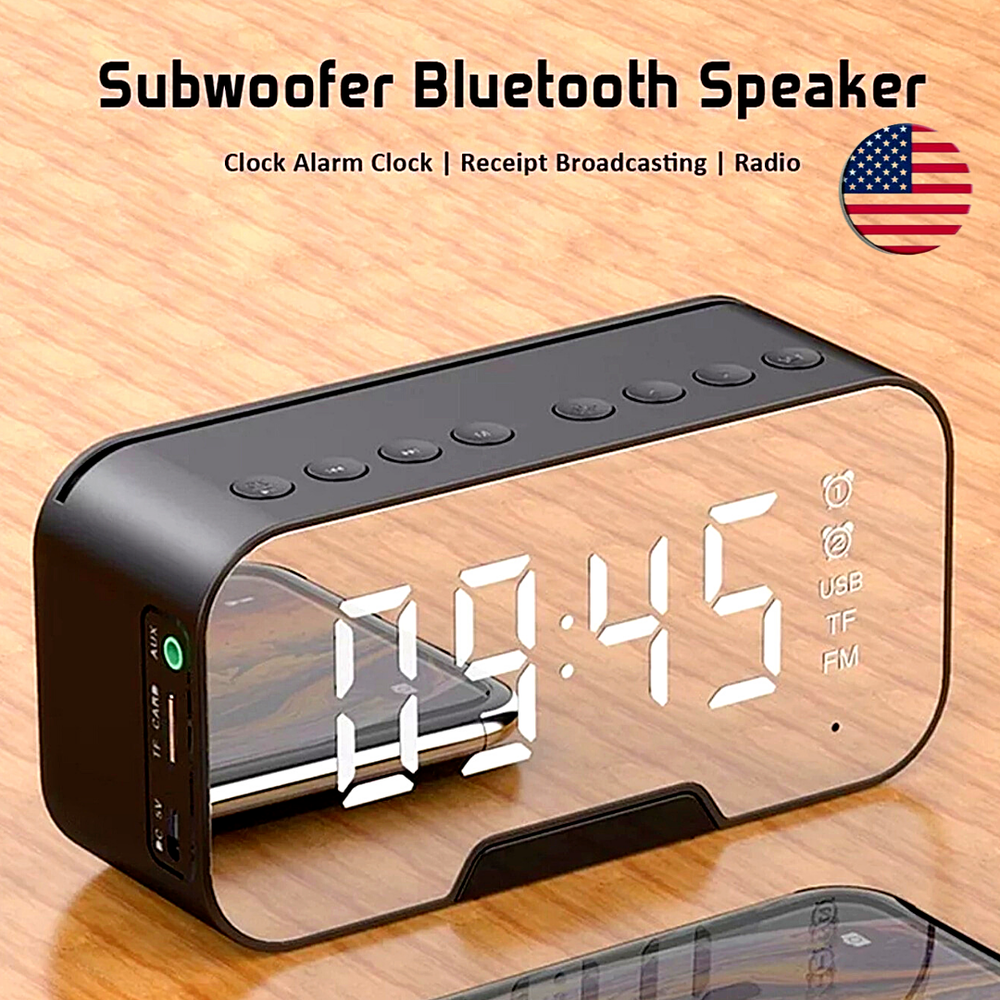 Bosina Altavoz Portátil LED Inalámbrico Speaker con Bluetooth USB/AUX/FM Radio