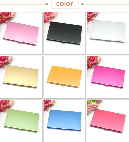 Unisex Business Card Bag Cardholder Metal Card Box Cover Credit ID Men Card Case