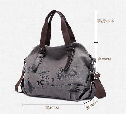 Handbag Crossbody Bag Large Canvas Tote Bag Messenger Shoulder Purse 49*12*35CM