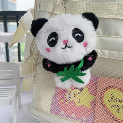 1Pc Fashion Cute Plush Panda Keychain Pendant Bag Accessories Schoolbag Pendant