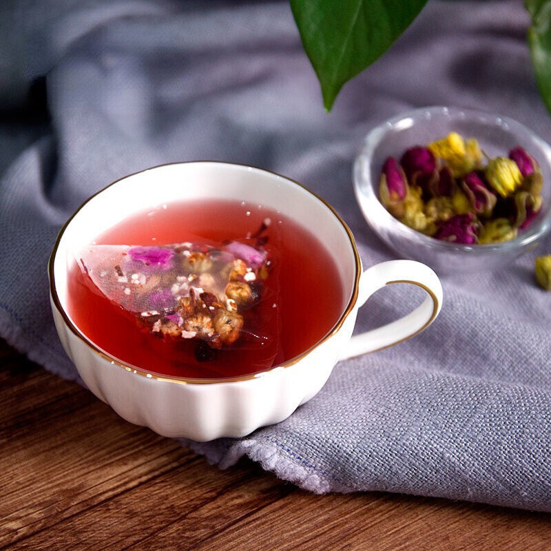 Xiaoyao Herbal Camellia Tea Chixiaodou Barley Rose Tea 9g*10 Chrysanthemum Tea