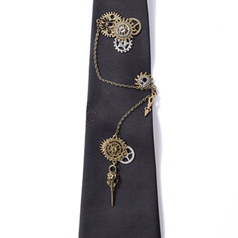 Adult Zipper Neck Tie Halloween Anime Costumes Steampunk Gothic 8x44cm Polyester