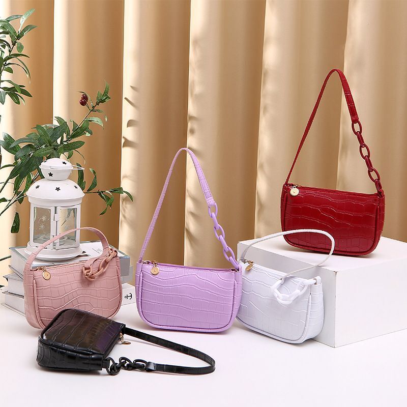 Exquisite Shopping Bag Retro Totes Shoulder Bags Leather Chain Handbag 20*5*13CM