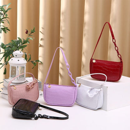 Exquisite Shopping Bag Retro Totes Shoulder Bags Leather Chain Handbag 20*5*13CM
