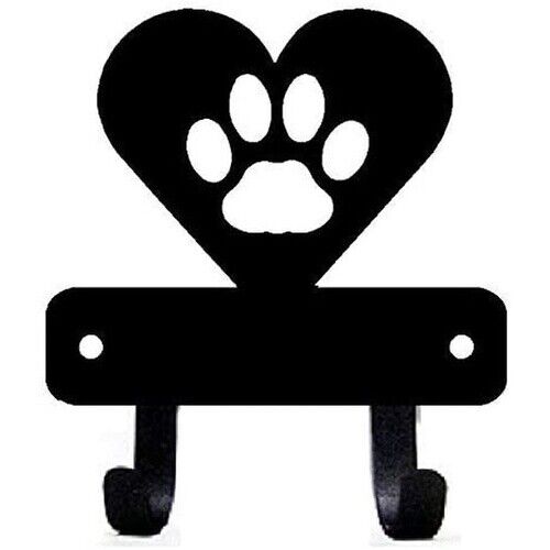 Miniature Cat Paw In Heart Key Rack Holder Wall Mounted Hook Up Home Decor