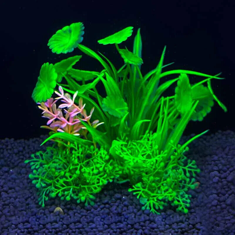 Aquarium Decor Plastic Aquatic Artificial Plants Fish Tank Water Ornament 8x14cm