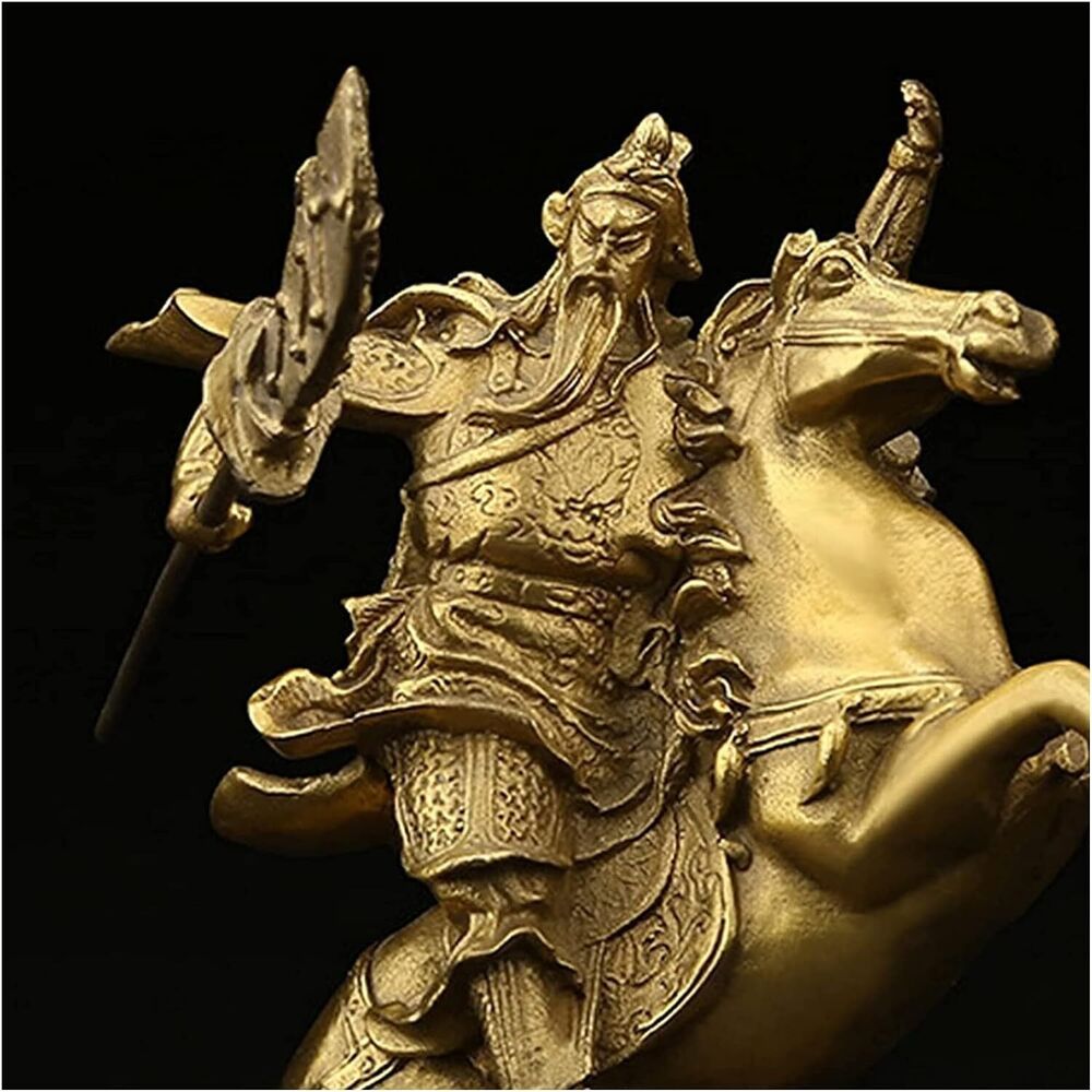 Art Gift Guan Yu Statue Living Room,Brass Guan Gong Di Home Office Tabletop