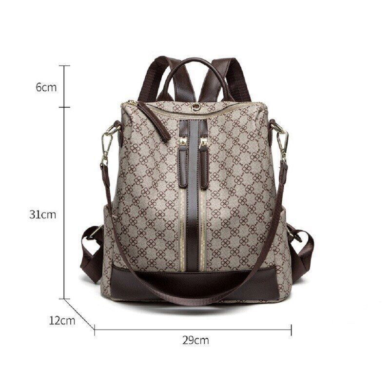Women Pack Bag Bags Brand Design Monogram Anti-theft Backpack Girl Printing