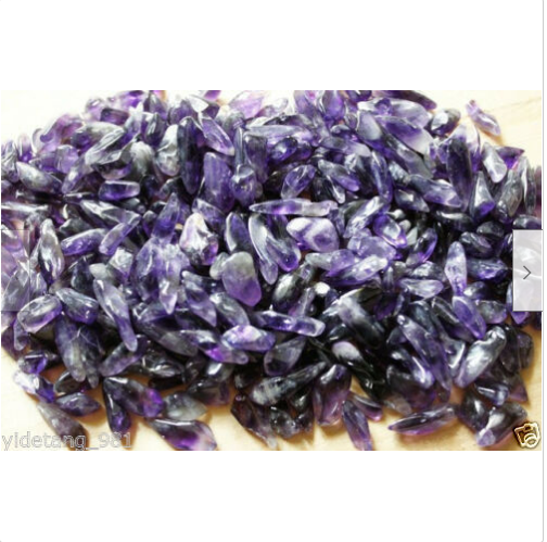 Natural Lot of Tiny Clear Amethyst Quartz Crystal Rock Chips 50g