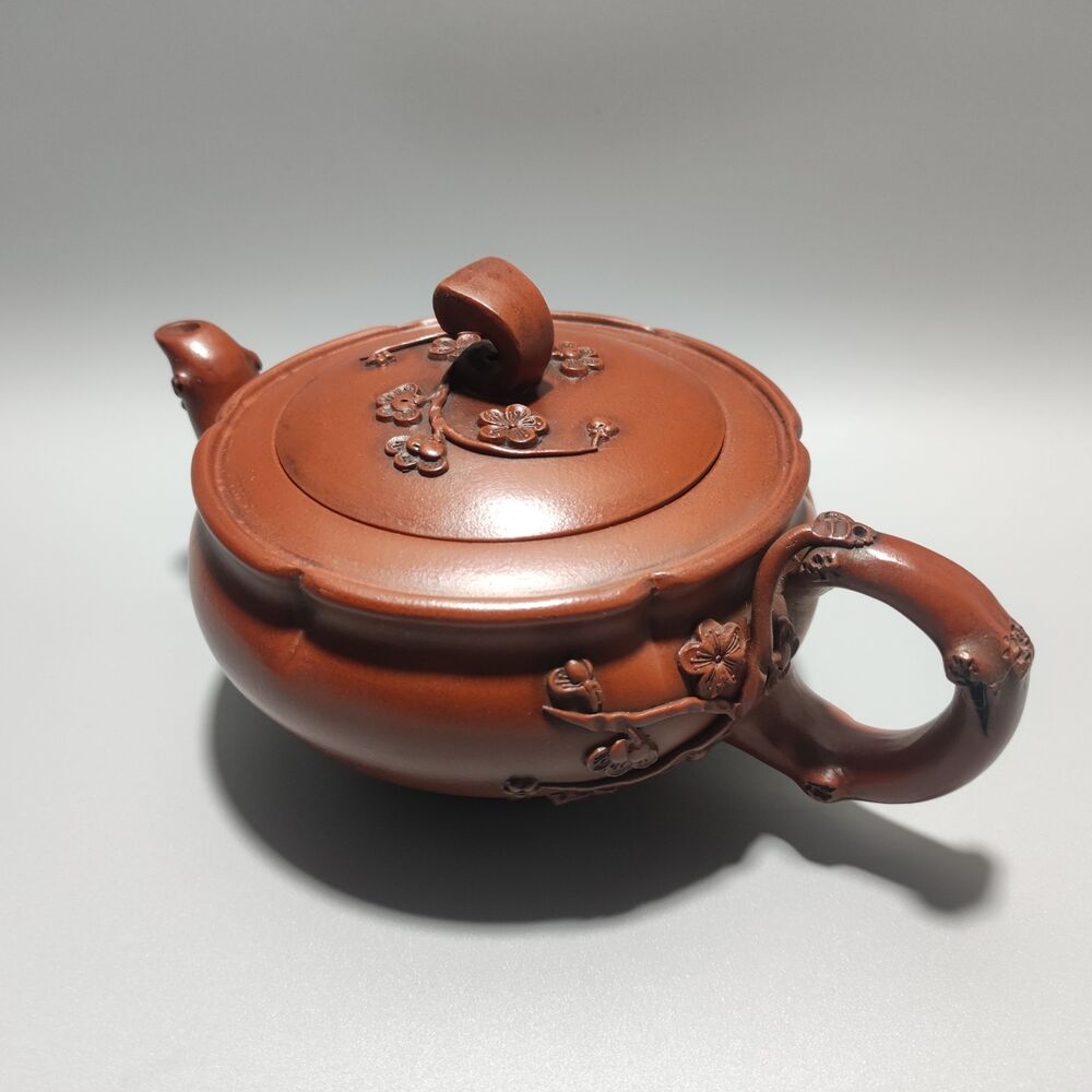 Vintage China Yixing Purple Clay Teapot Zisha Ceremony Nice Plum Blossom Teaware