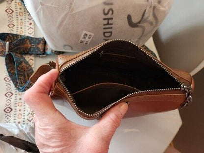 Genuine Leather Crossbody Bag For Women Luxury Design Bag Oil Waxed Handbag Gift