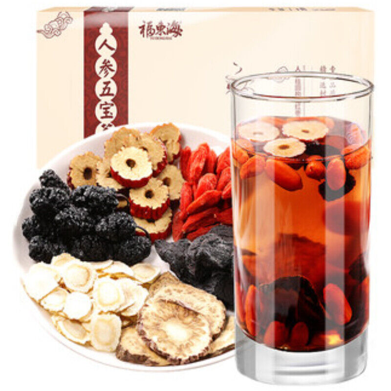 25g*10 Bags New Man Health Herbal Tea Bag Organic Renshenwubaocha Mulberry Maca