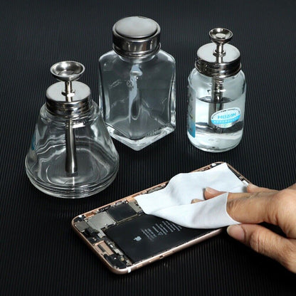 Nail Art Pump Dispenser 150ml Glass Tube Liquid Alcohol Containers Empty Bottles