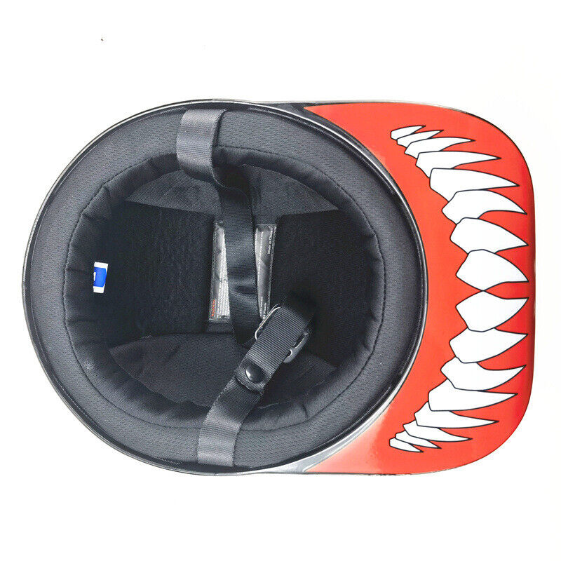 Motorcycle Helmet Half Helmet with Vintage Baseball Cap for Men Women DOT
