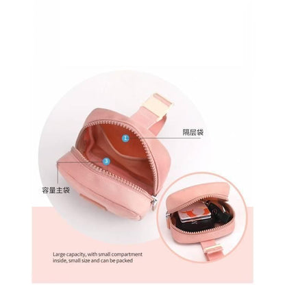 Mini Belt Bag Canvas Coin Purse Clutch Small Pouch Satchel Money Bag Card Holder