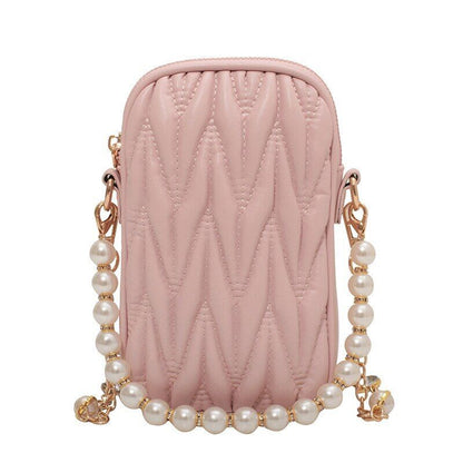 Pearl Shoulder Women's Bag Flap Crossbody Bags Women Female Handbags
