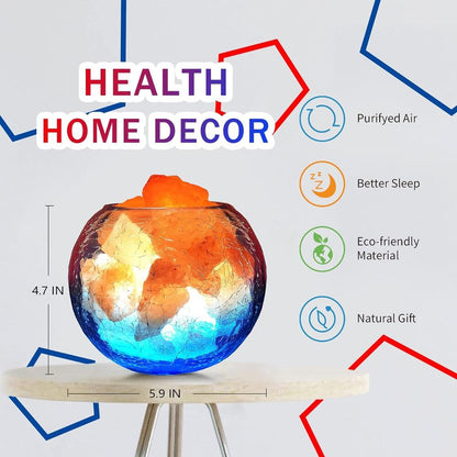 USB Himalayan Salt Lamp with Natural Salt Home Decoration Gift Color Changing