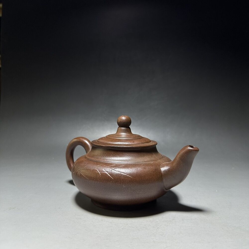 vintage chinese yixing purple clay teapot zisha ceremony carving Collectible art