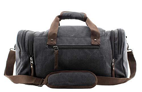 JIAO MIAO Overnight Handbag Shoulder Canvas Travel One Size (Hardcode), Black