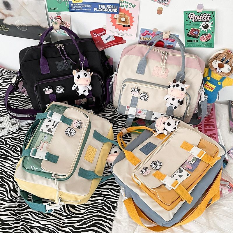 Women Cute Backpack Student College Multifunctional Waterproof Nylon 35*11*29 CM