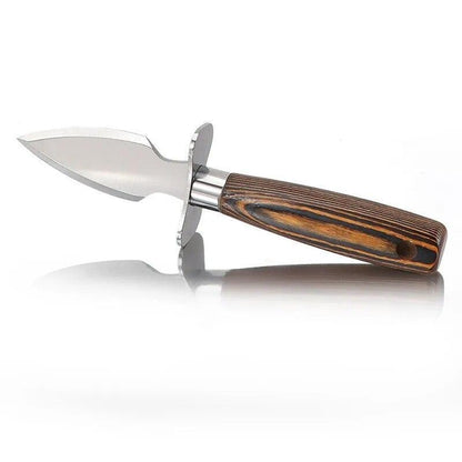 Oyster Shucking Knife Seafood Shellfish Clam Opener Kitchen Stainless Steel Wood