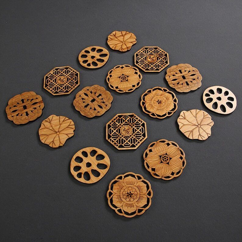 Creative Wood Tea Coasters|Coffee Coasters|Tea Accessories