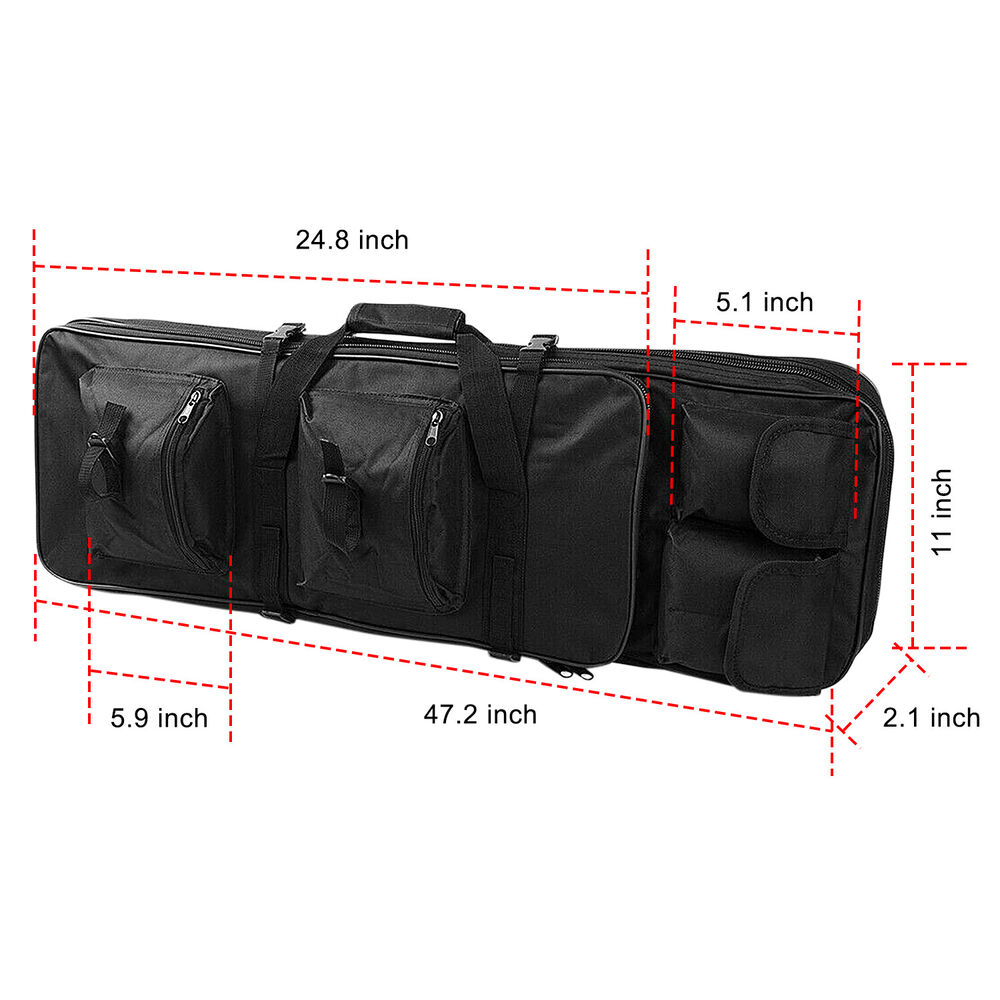 47" Tactical Rifle Range Gun Molle Bag Dual Carbine Case Backpack Carry Hunting