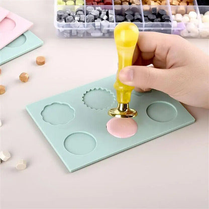Wax Seal Stamp Molds Silicone Pad Fire Paint Mats Sealing Fixed Shapes DIY Tools