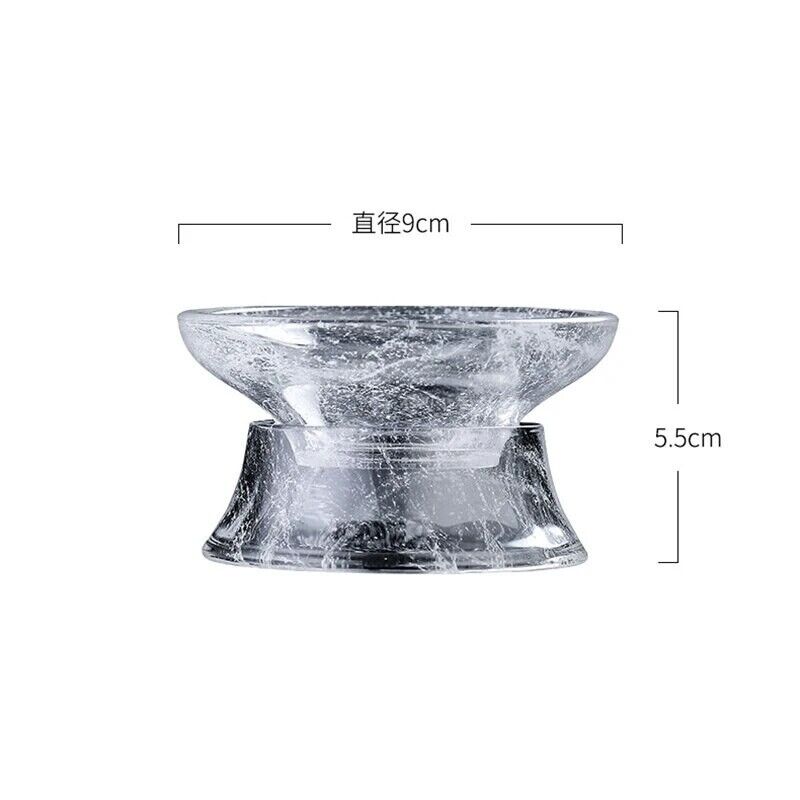 Tea Strainer Snow Crystal Glass Glaze Fine Mesh Brewing Filter Accessory 9x5.5cm