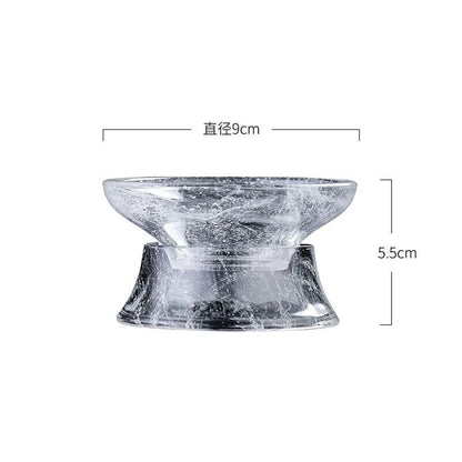Tea Strainer Snow Crystal Glass Glaze Fine Mesh Brewing Filter Accessory 9x5.5cm